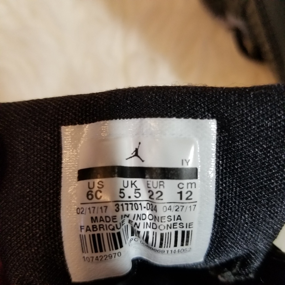 NIKE AIR JORDAN SPIZIKE SZ 6 C TODDLER BLACK CEMEN - Picture 8 of 8